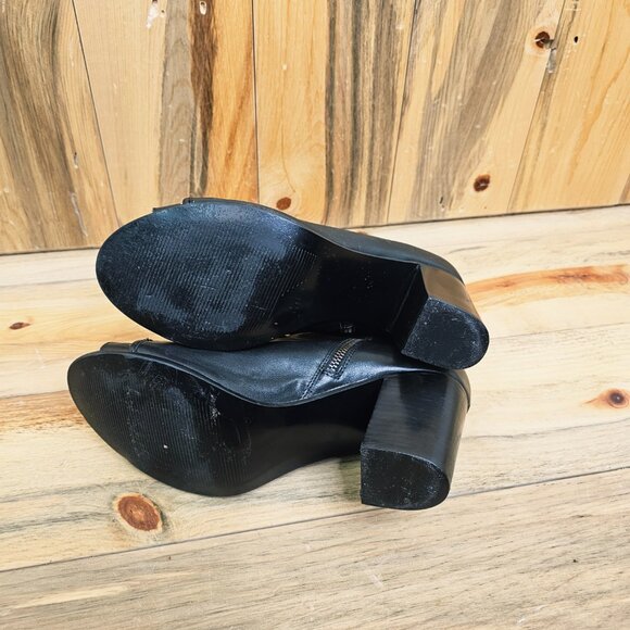 Steve Madden Neela Lace Up Open Toe Leather Booties - Picture 5 of 6